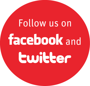 Follow us on facebook and Twitter