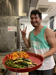roasted vegetables and Zach