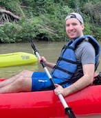 PJ L. kayaking on Bastrop River