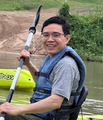 Yulin S. kayaking on Bastrop River