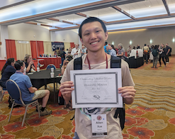 Allen X. honorable mention poster awarad at Evolution 2023