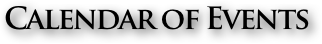 Calendar of Events